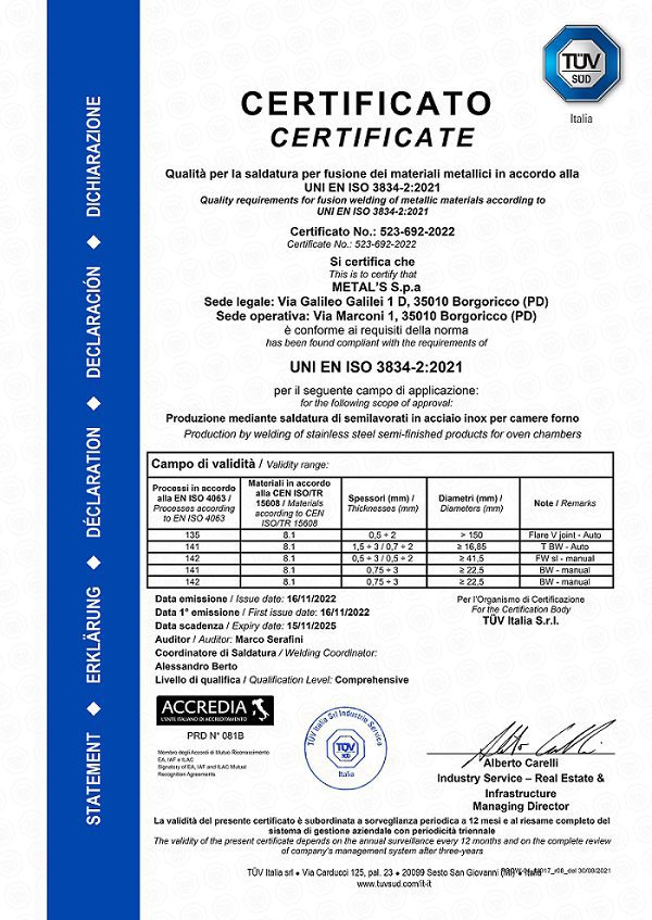 certificazione ISO-3834_1-2