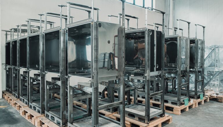 Detail of a stainless steel assembly for the medical sector